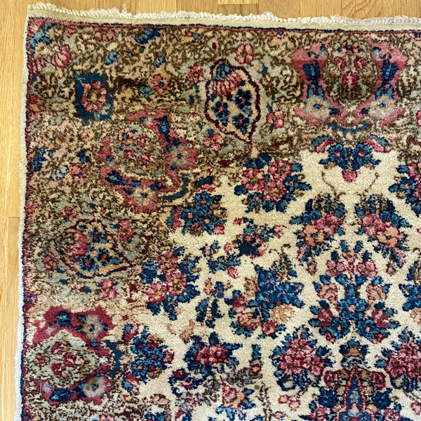 Vintage Rug, 3' x 4' 11 Cream
