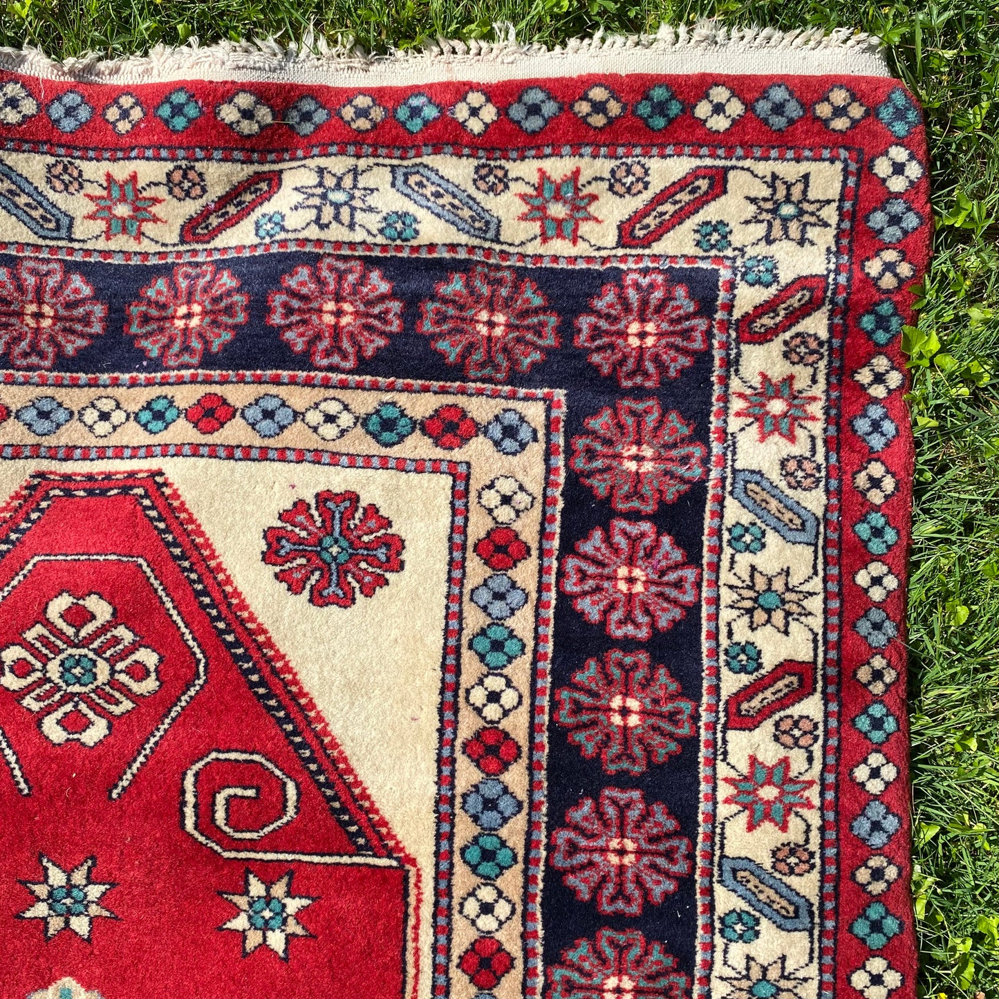 Vintage Rug, 4' 3 x 6' 1 Red