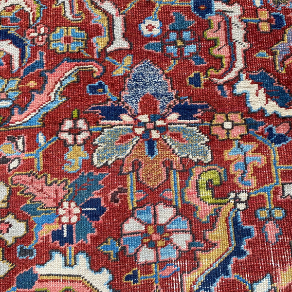 Vintage Rug, 7' 2 x 8' 8 Red