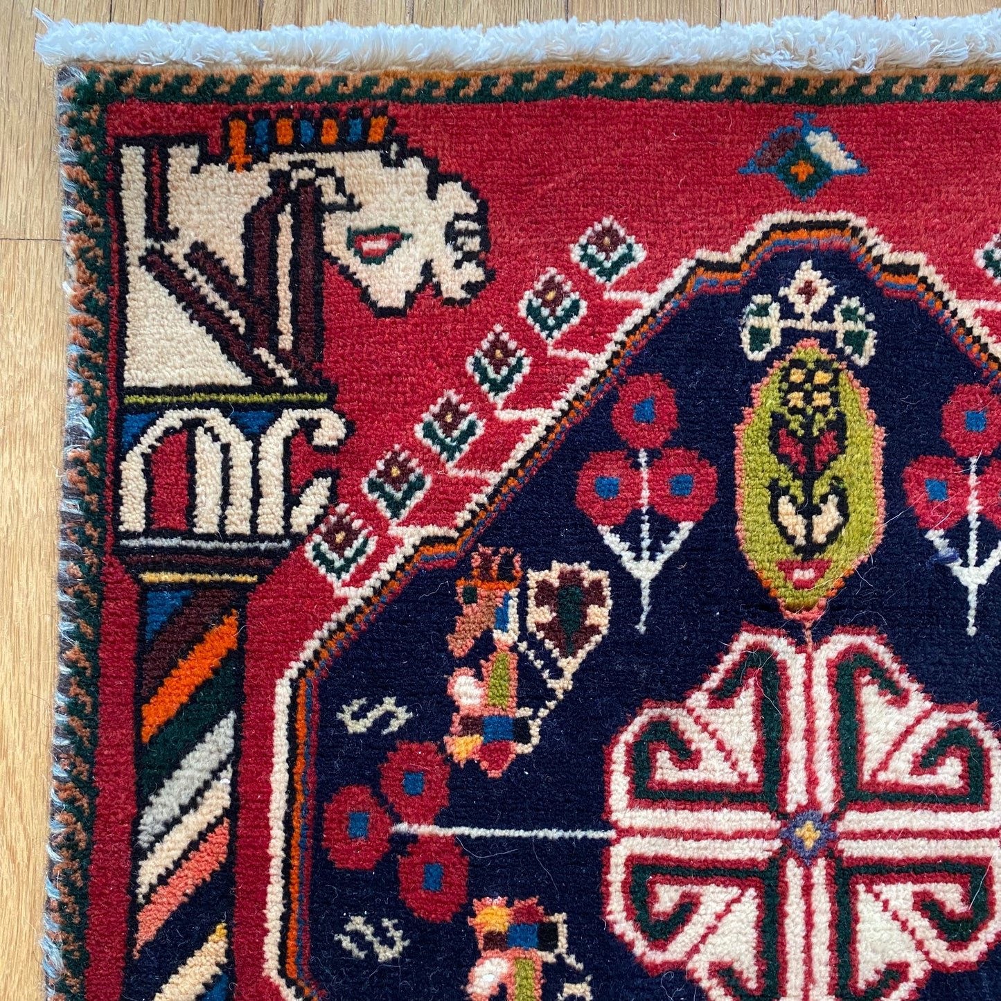 Vintage Rug, 1' 9 x 2' Red