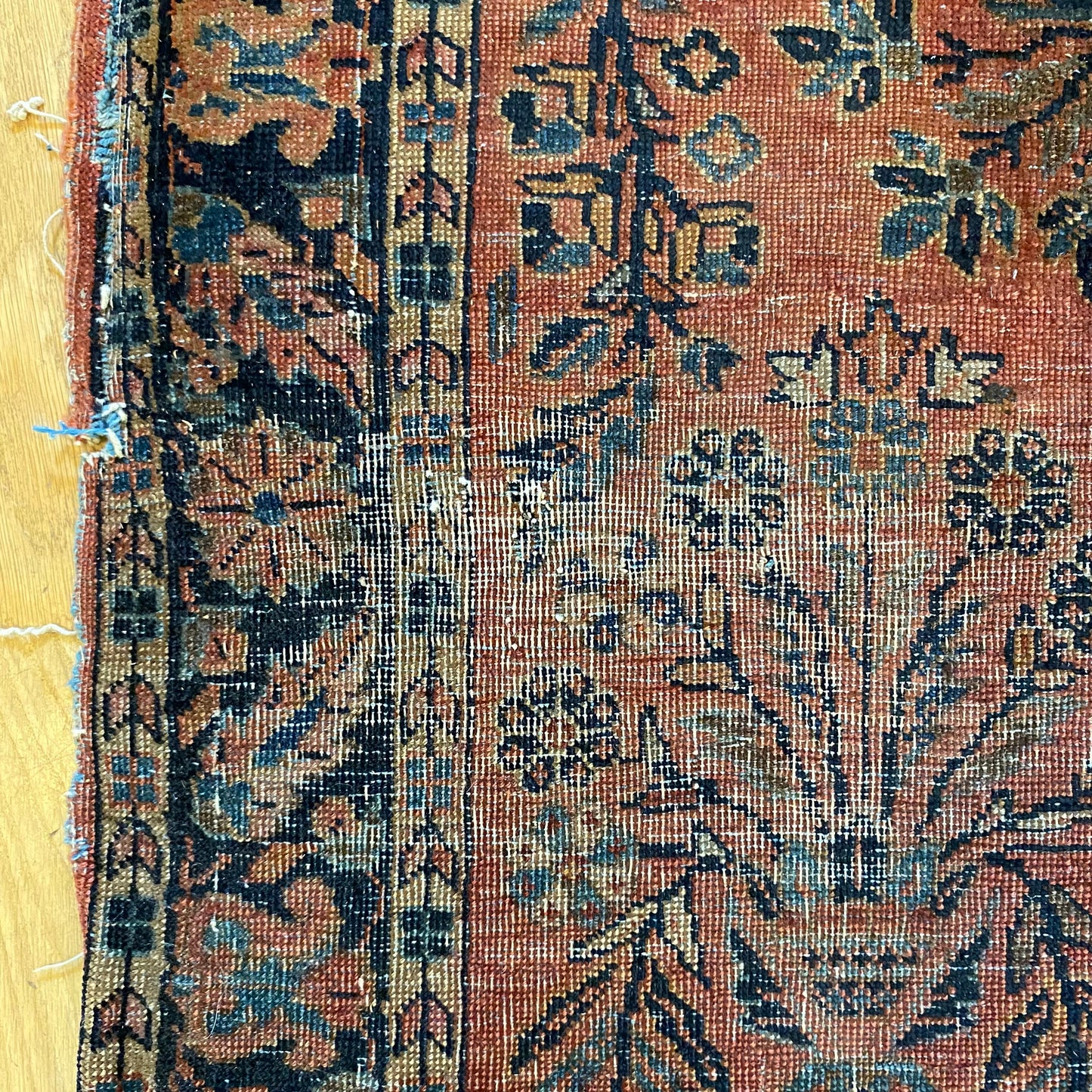 Antique Rug, 3' 7 x 5' Pink