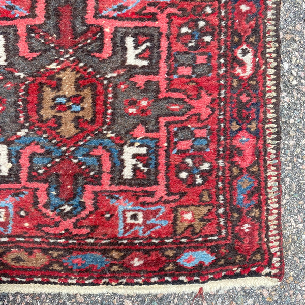 Vintage Rug, 1' 9 x 5' 2 Red