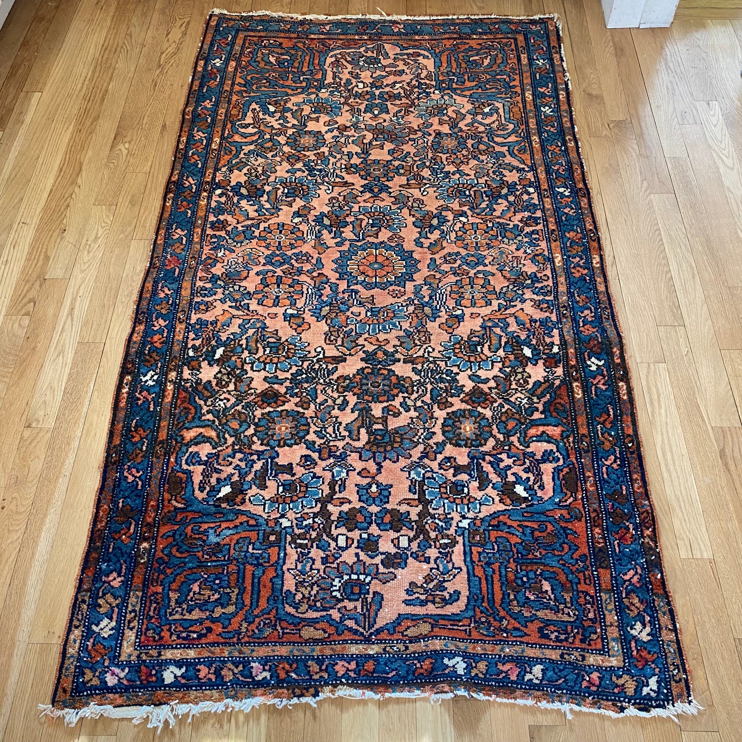 Persian Lilihan, 3' 4 x 6' 3 Salmon Vintage - Jessie's Oriental Rugs