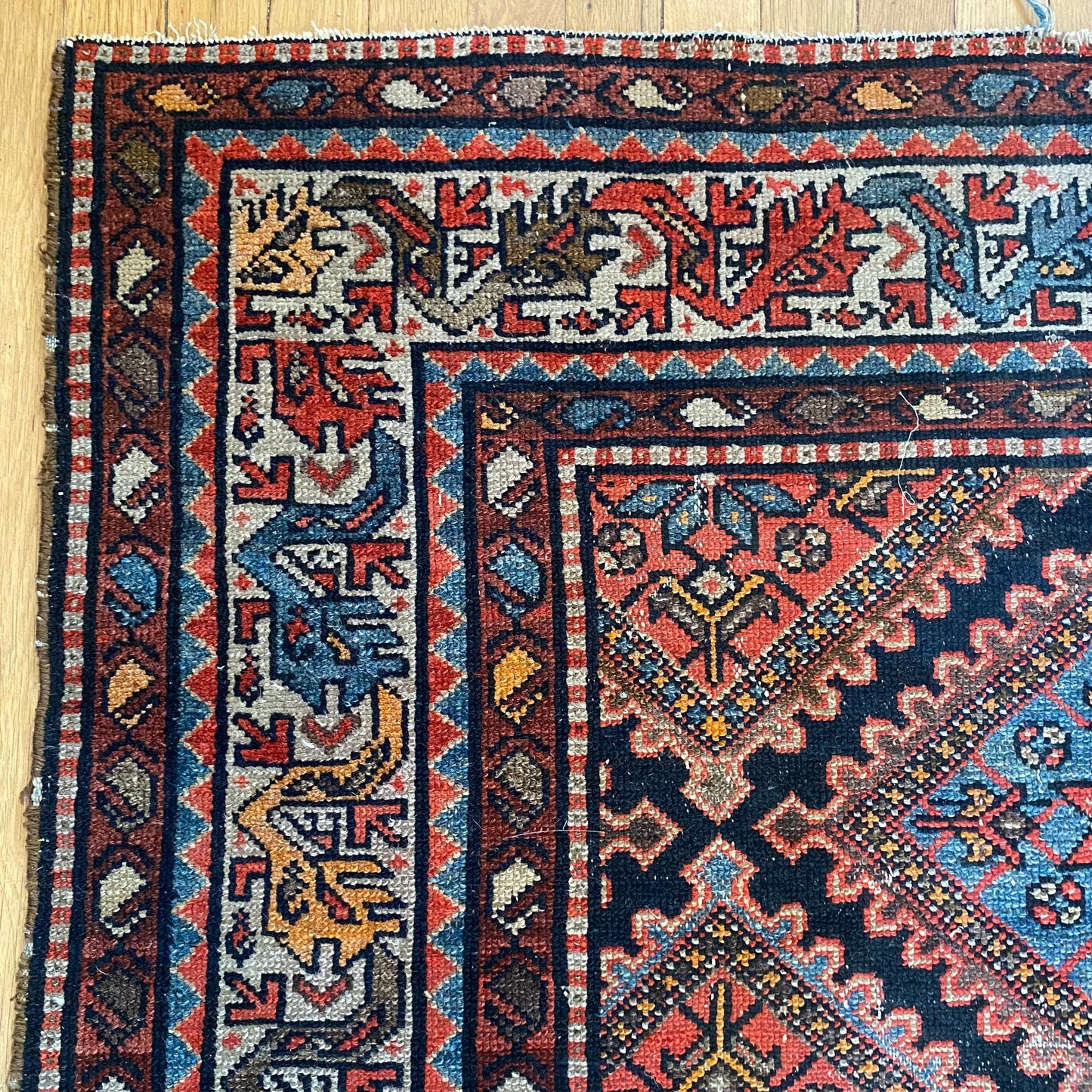 Antique Rug, 4' 1 x 6' 5 Blue
