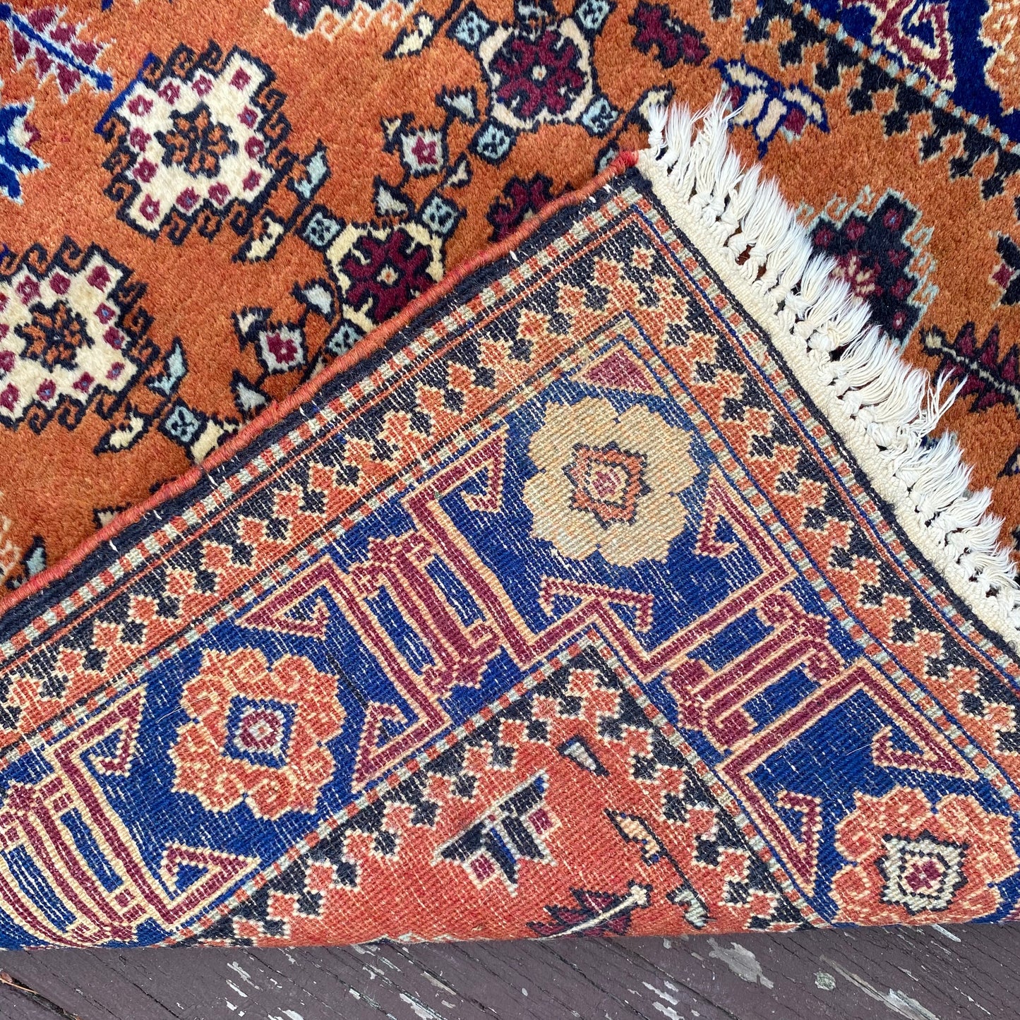 Vintage Rug, 2' 6 x 4' 2 Orange Brown