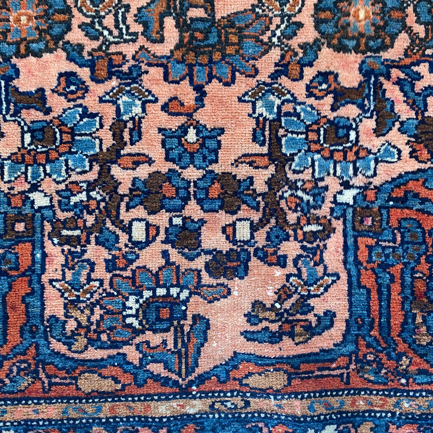 Persian Lilihan, 3' 4 x 6' 3 Salmon Vintage - Jessie's Oriental Rugs