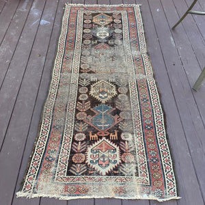 Antique Rug, 2' 10 x 6' 7 Brown