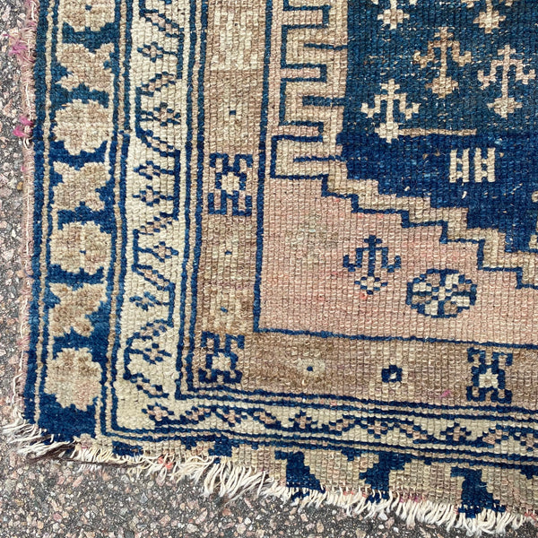 Vintage Rug, 3' 7 x 4' 11 Blue