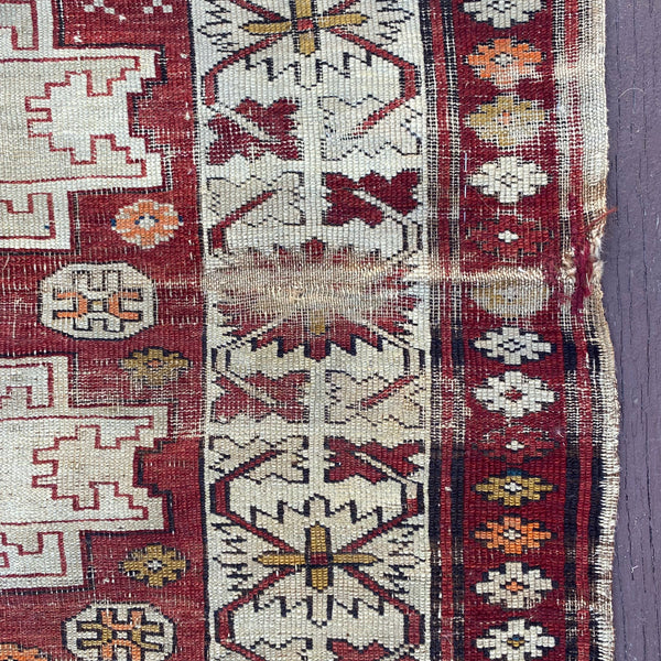 Antique Rug, 3' 3 x 4' Brown