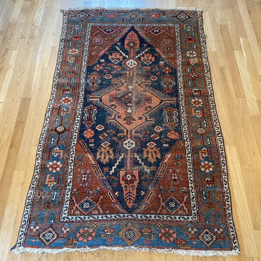 Vintage Rug, 3' 4 x 5' 5 Brown