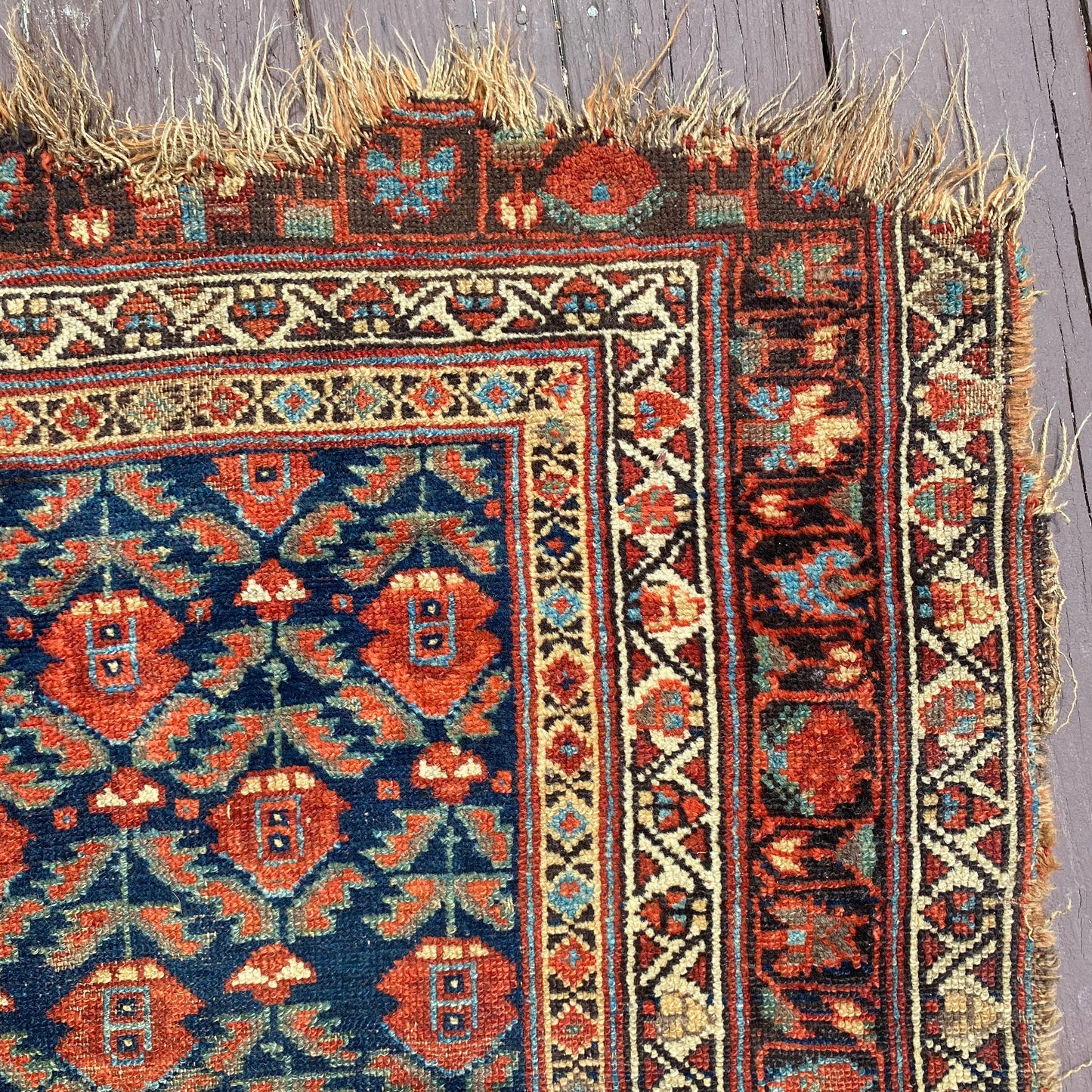 Vintage Rug, 3' 10 x 8' Blue