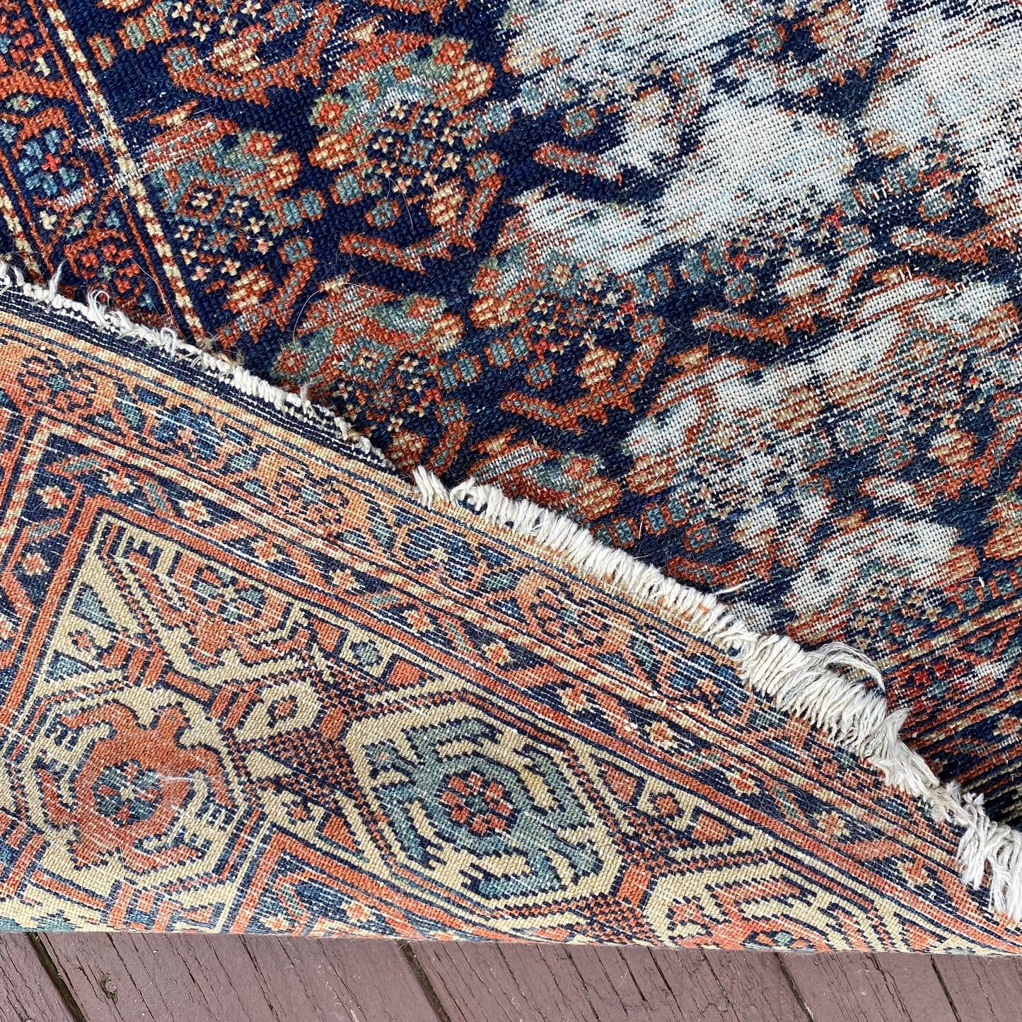 Vintage Rug, 4' 6 x 6' 4 Blue