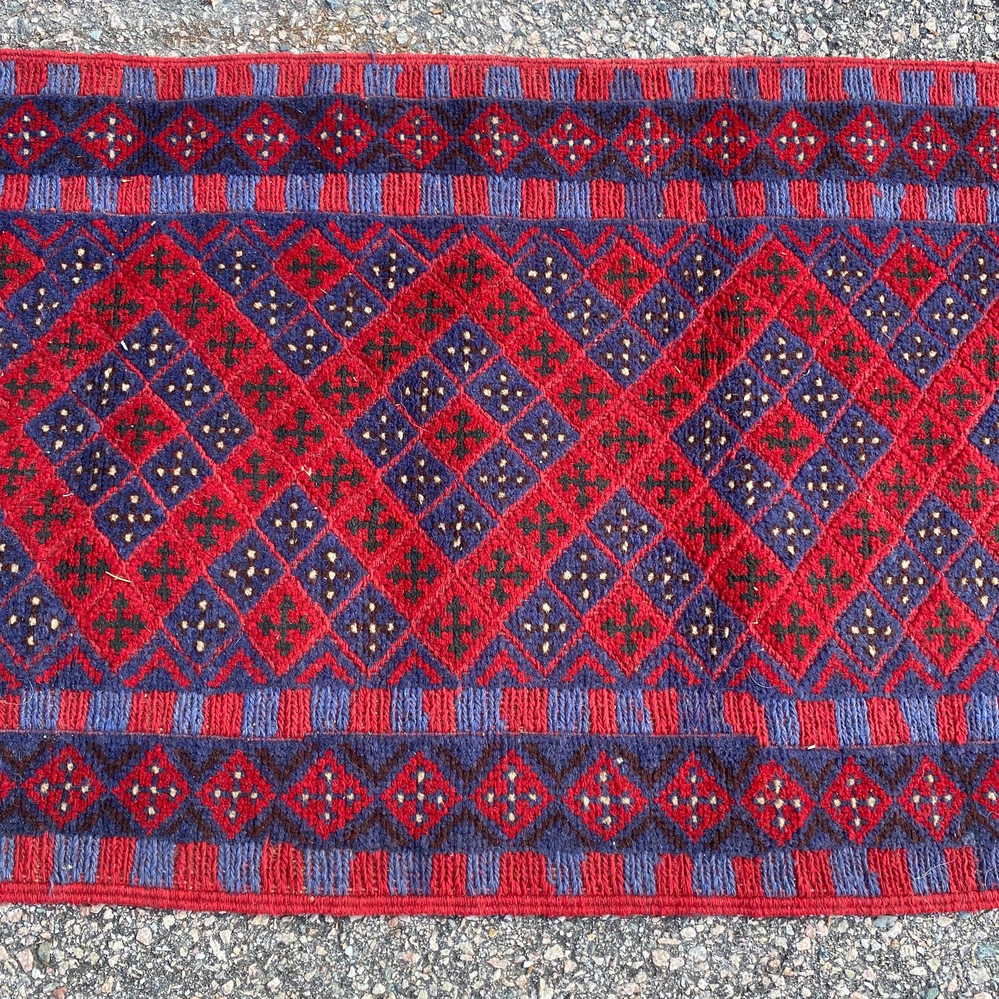 Vintage Rug, 2' 2 x 9' 2 Blue