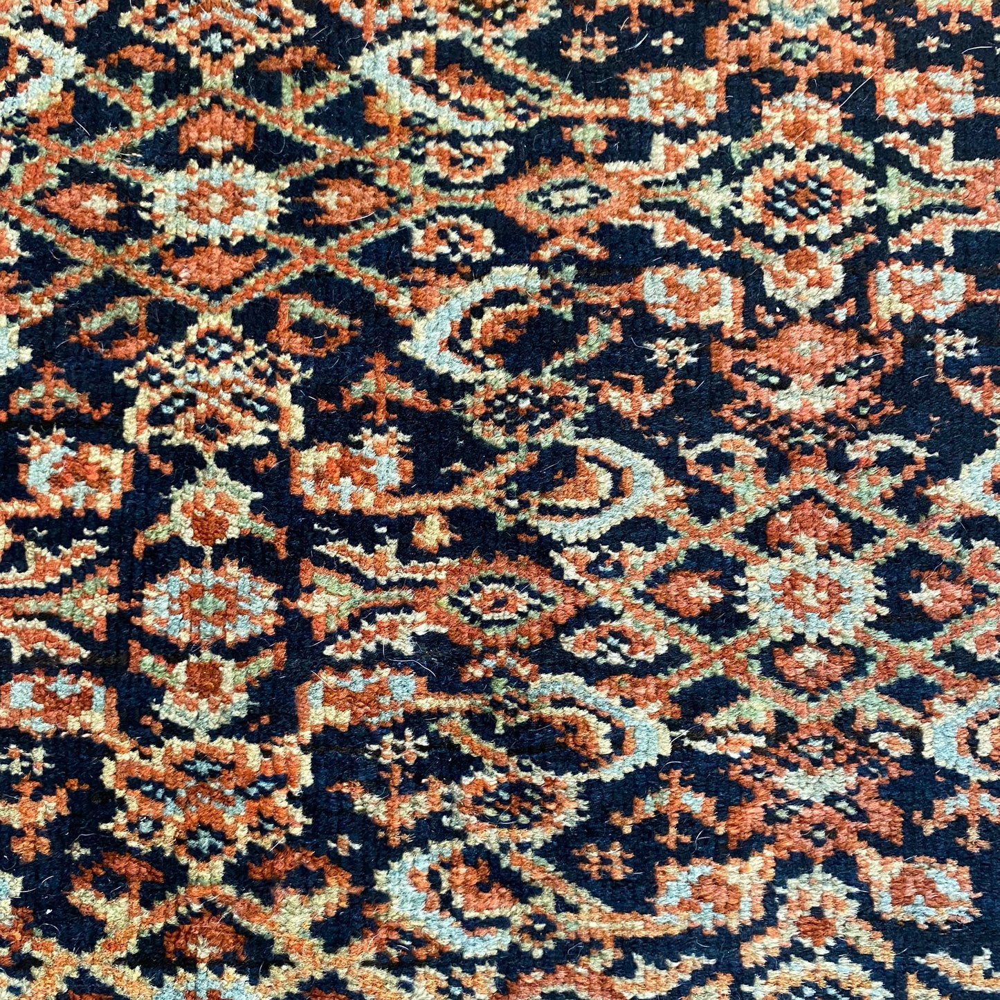 Persian Feraghan Rug, 2' 8 x 3' 2 Navy Vintage