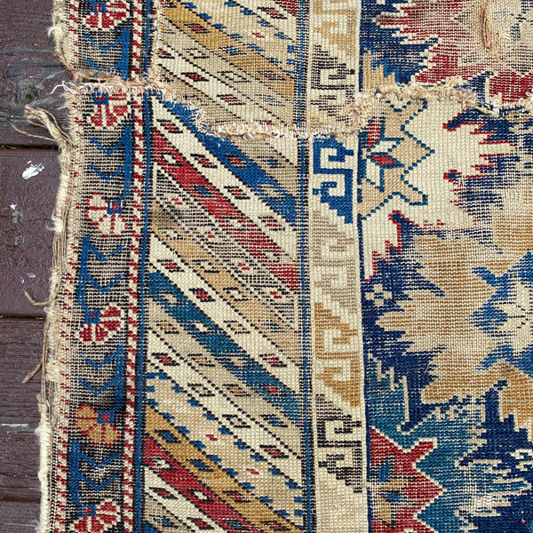 Antique Rug, 4' 1 x 7' 1 Blue