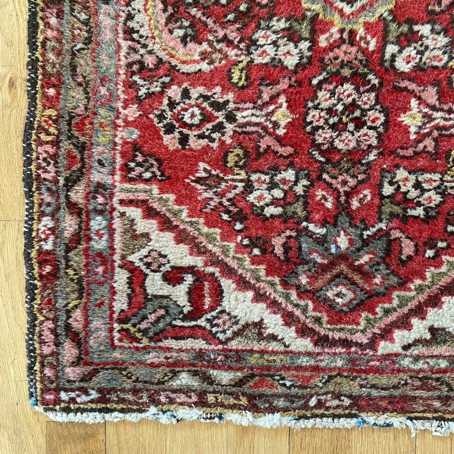 Vintage Rug, 2' x 2' 11 Red