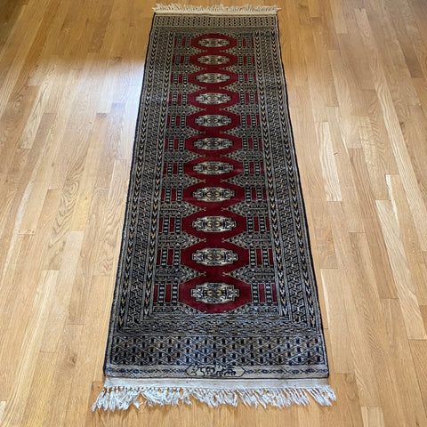 Vintage Rug, 2' 1 x 6' 6 Red