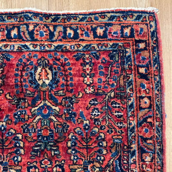 Vintage Rug, 2' 3 x 3' 11 Pink