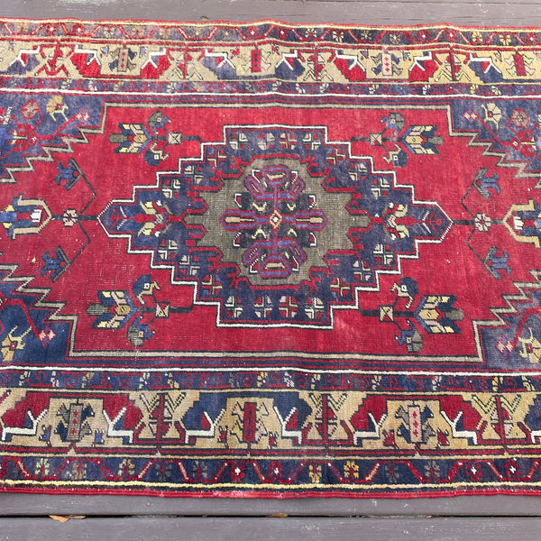 Vintage Rug, 3' 10 x 7' 4 Blue