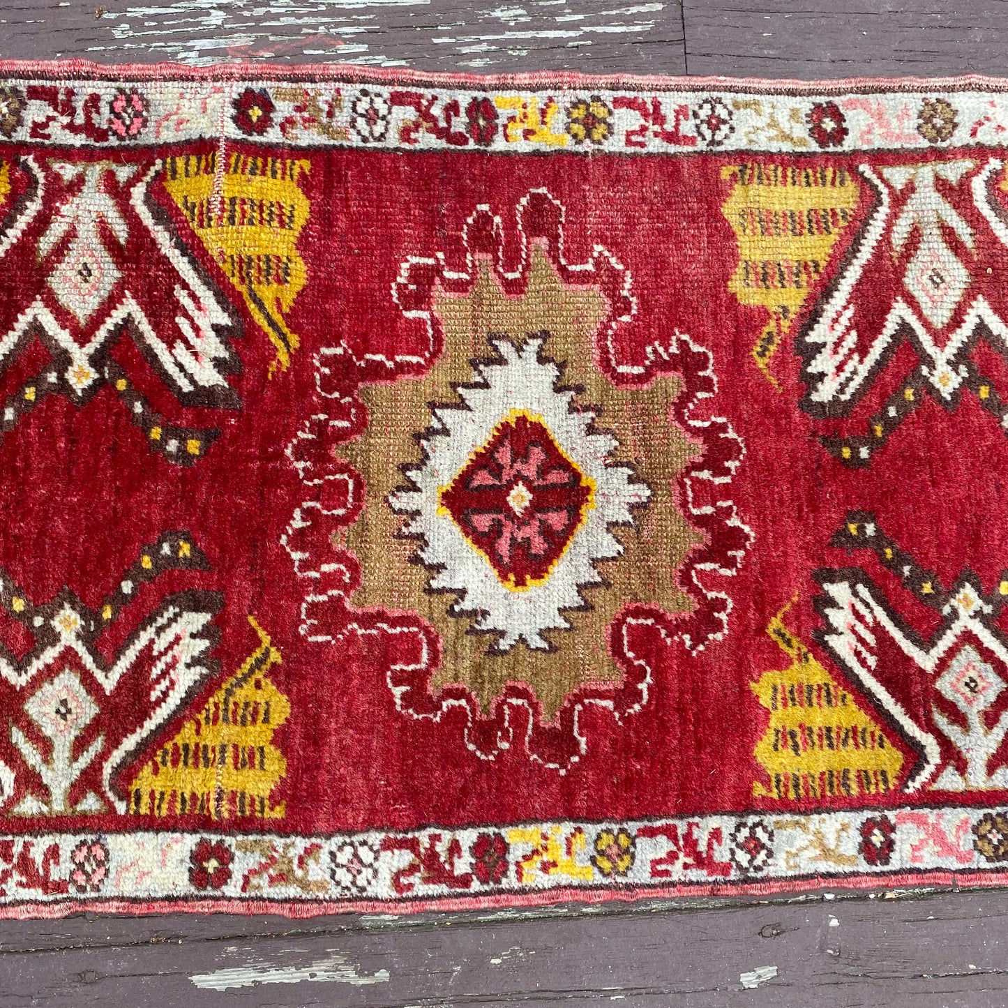 Vintage Rug, 1' 8 x 3' 4 Red