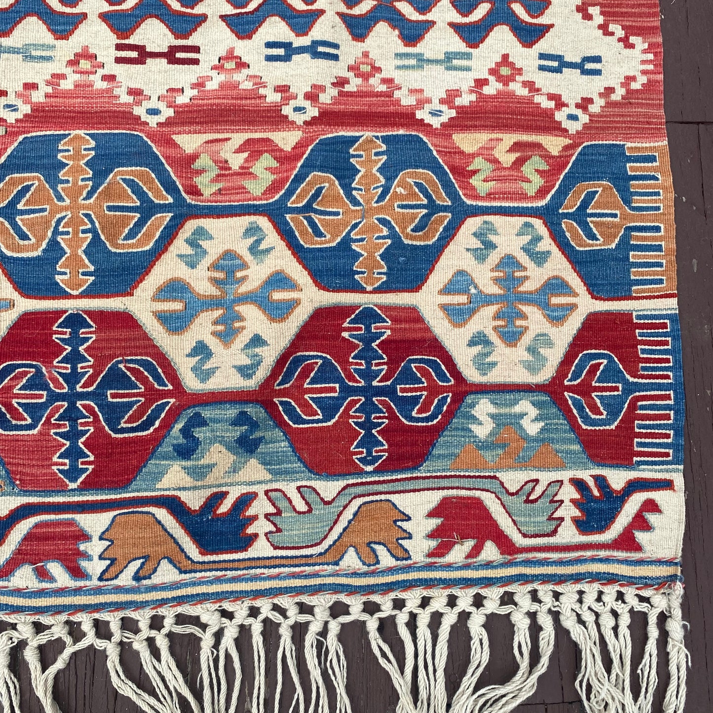 Vintage Rug, 3' 9 x 6' White