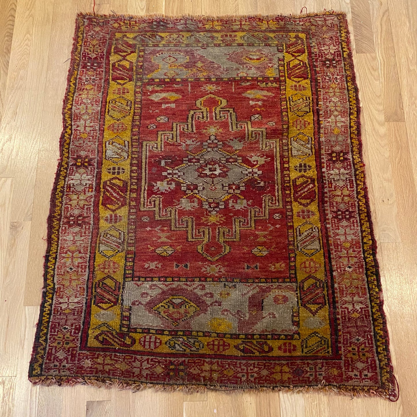 Antique Rug, 2' 10 x 3' 7 Red