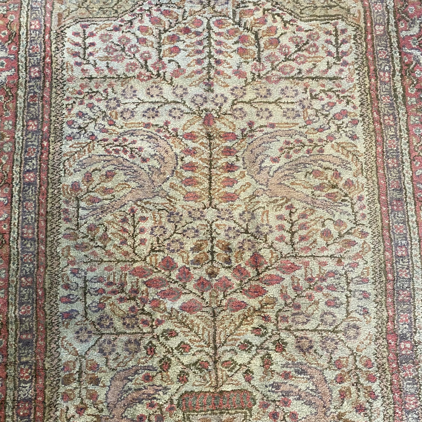 Vintage Rug, 3' x 4' 11 Cream