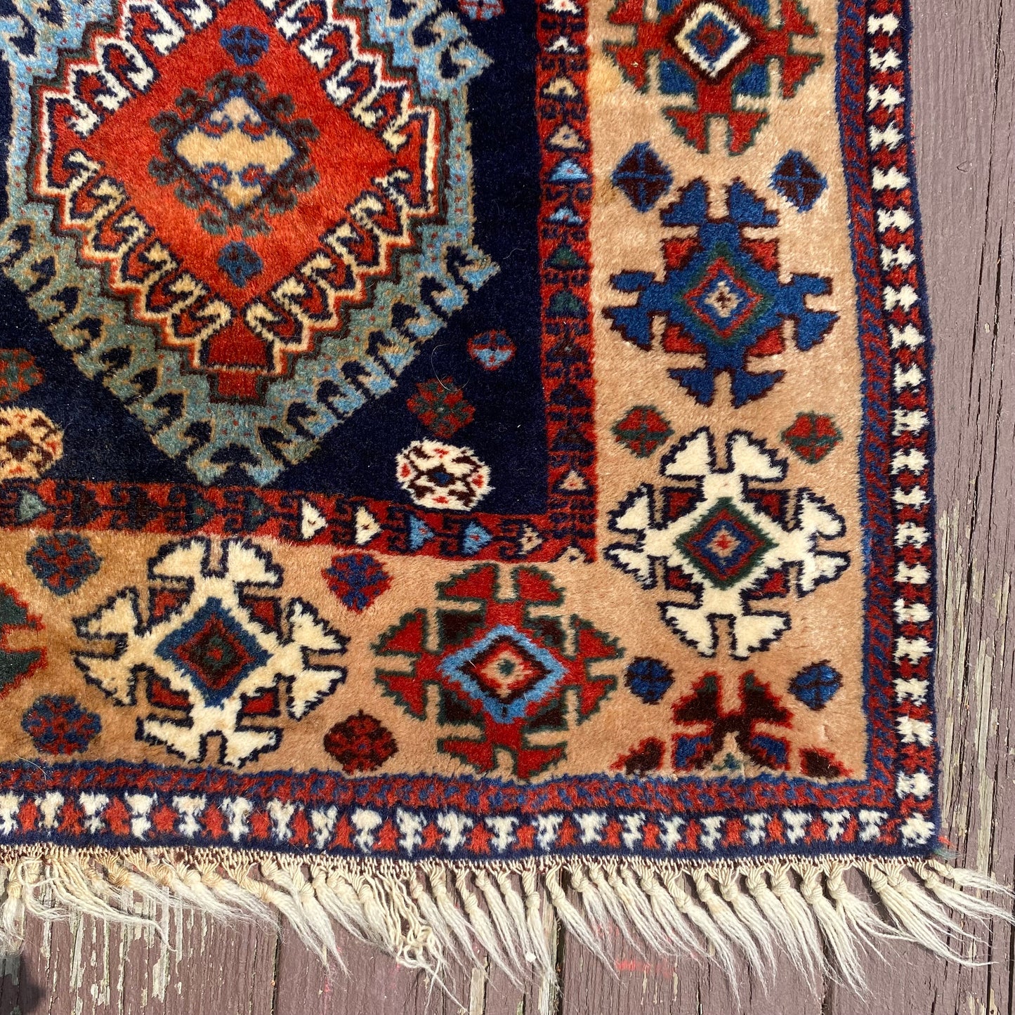 Vintage Rug, 3' 7 x 6' Blue
