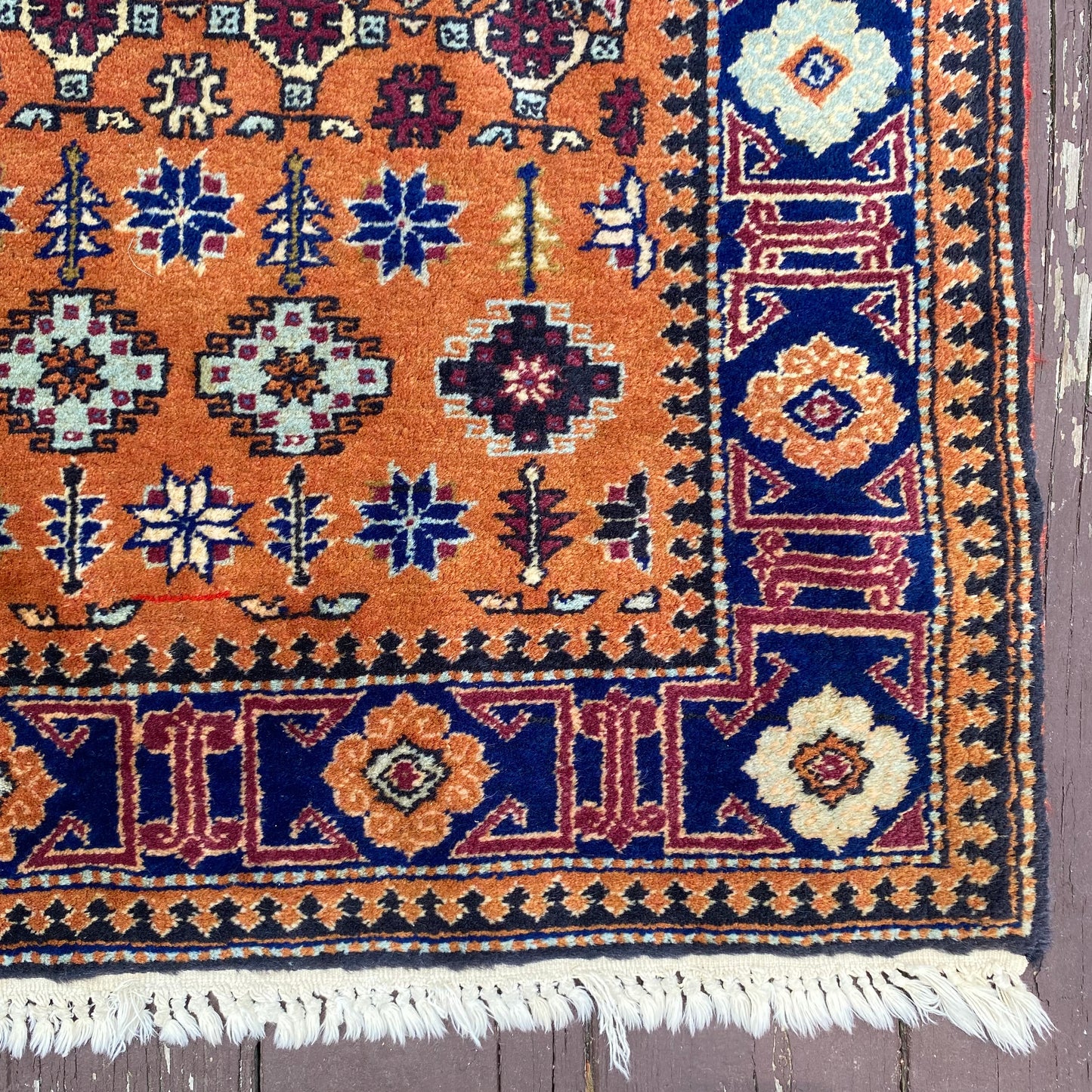 Vintage Rug, 2' 6 x 4' 2 Orange Brown