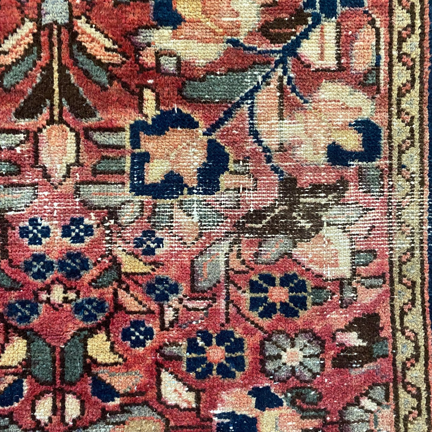 Vintage Rug, 2' 8 x 6' 8 Dark Rose Runner