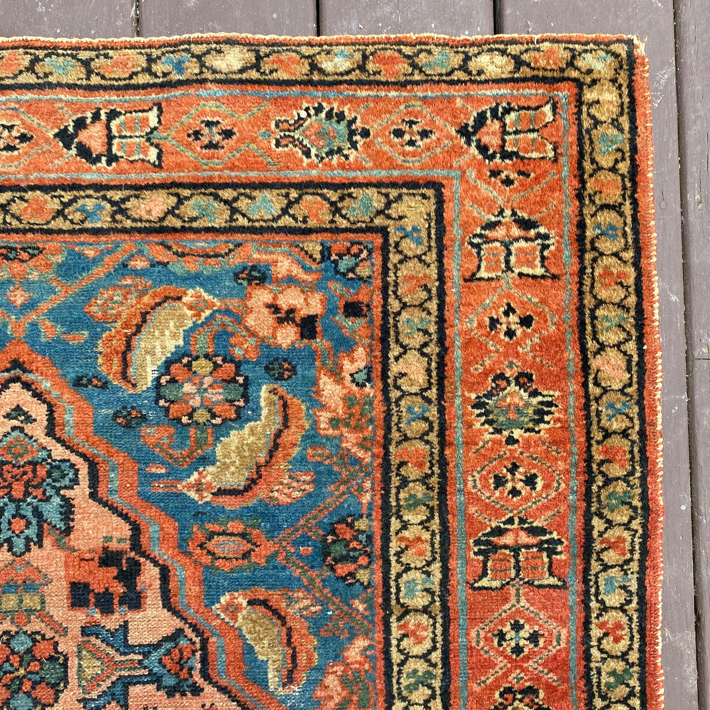 Vintage Rug, 3' 2 x 4' 9 Blue