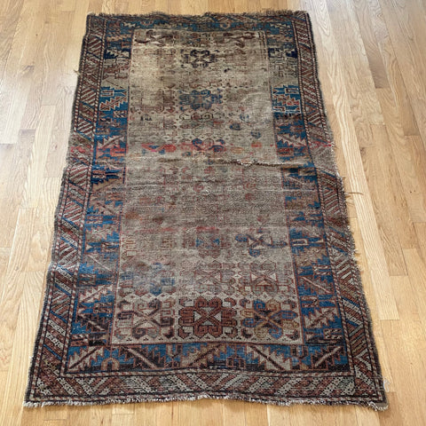 Antique Rug, 3' 2 x 5' 1 Beige