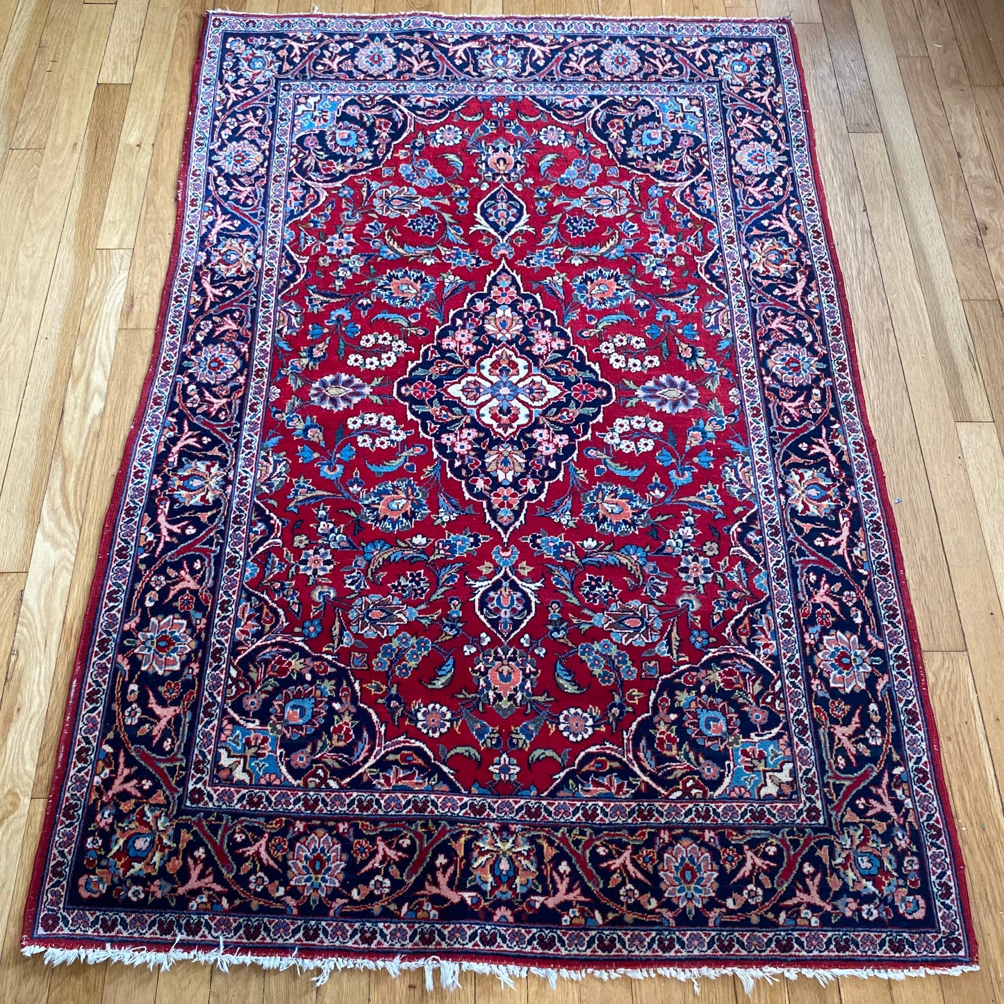 Vintage Rug, 3' 6 x 5' 2 Red