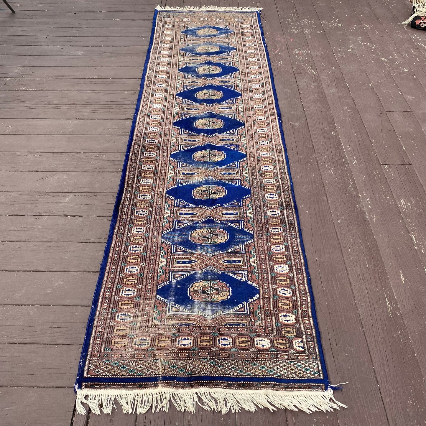 Vintage Rug, 2' 7 x 9' 11 Blue