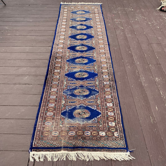Vintage Rug, 2' 7 x 9' 11 Blue