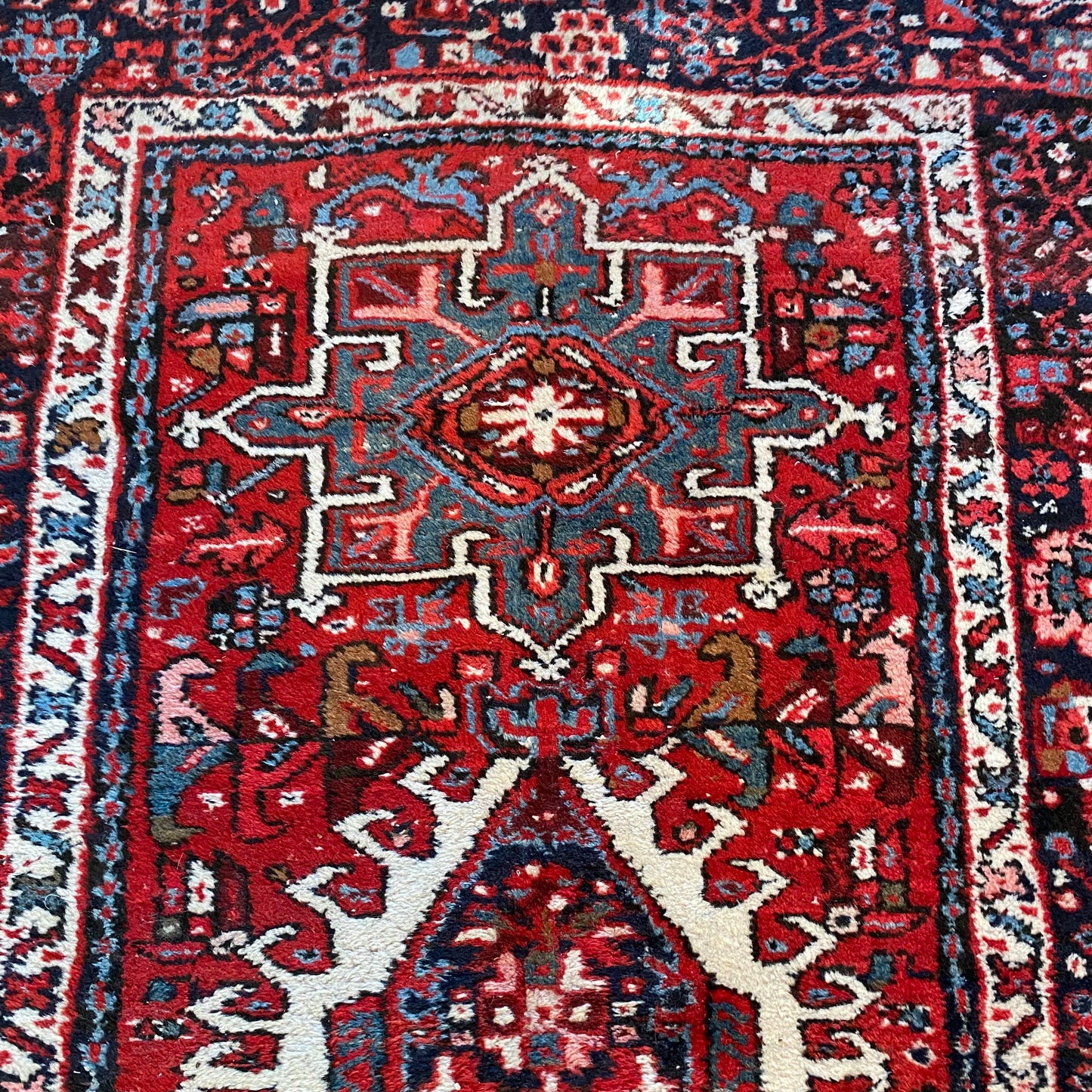 Vintage Rug, 3' 7 x 5' Red