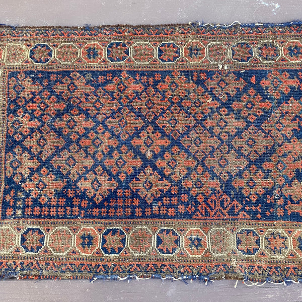 Vintage Rug, 1' 8 x 2' 5 Blue