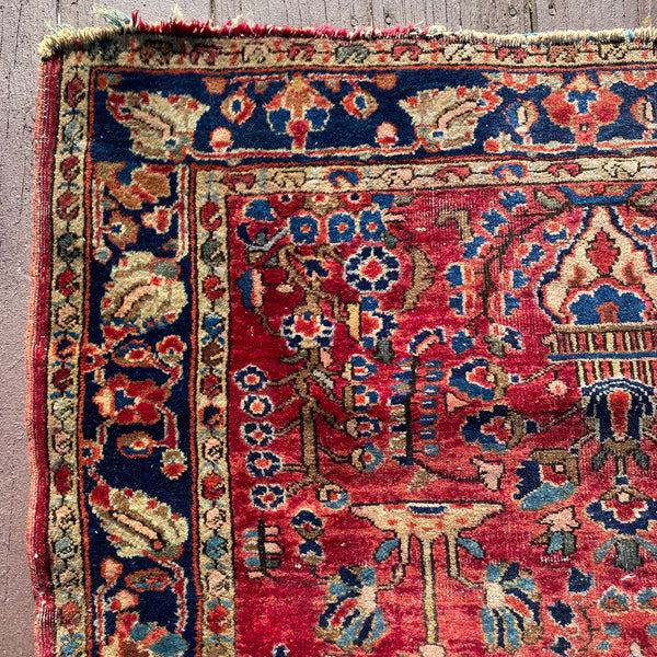 Vintage Rug, 3' 4 x 5' 2 Pink