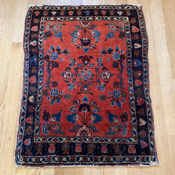 Vintage Rug, 2' x 2' 6 Pink