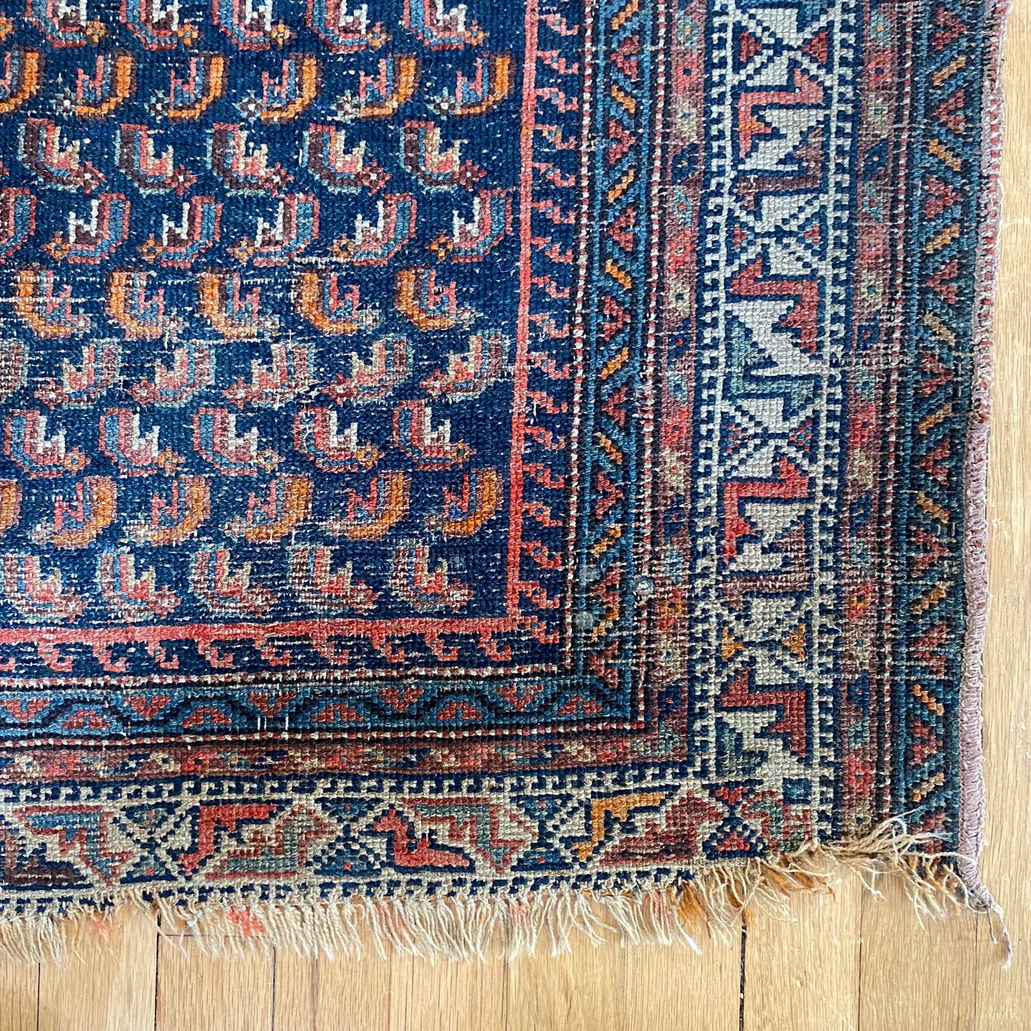Persian Malayer Rug, 3' 9 x 6' 1 Blue Vintage