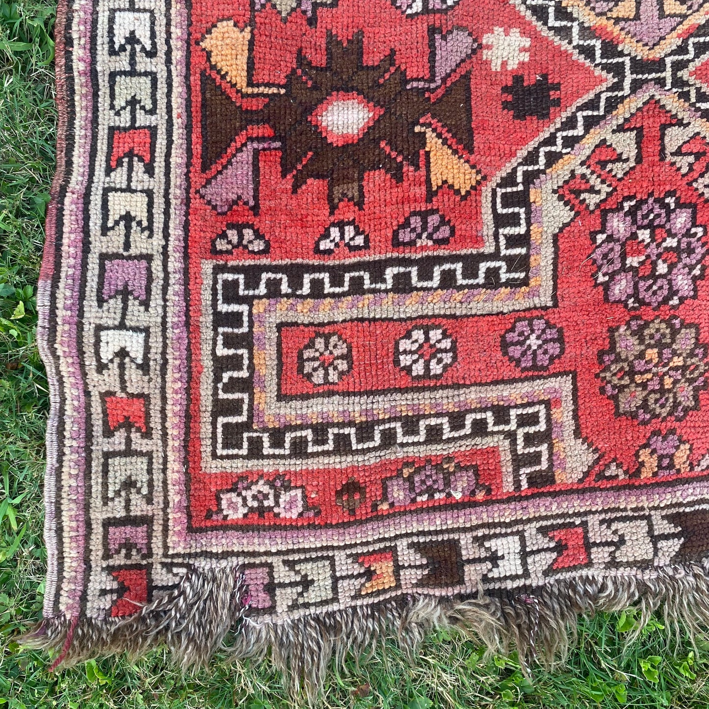 Vintage Rug, 3' 5 x 6' Red