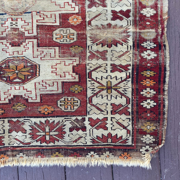 Antique Rug, 3' 3 x 4' Brown