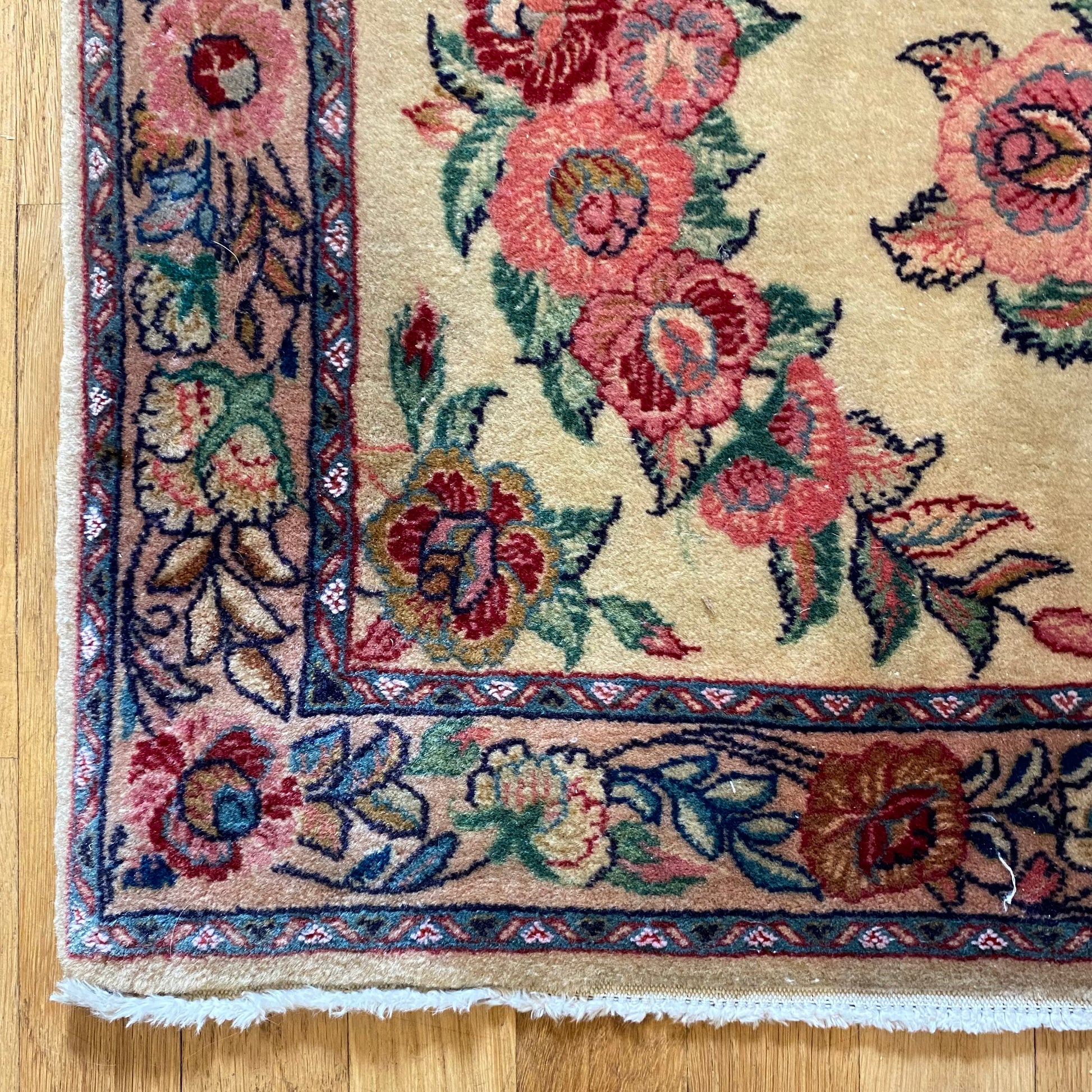 Persian Tabriz Rug, 2' 8 x 2' 2 Vintage Cream - Jessie's Oriental Rugs