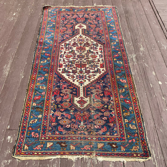 Vintage Rug, 3' 5 x 6' 11 Blue