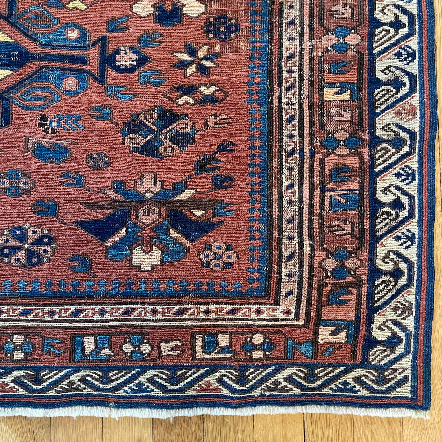 Antique Rug, 4' 4 x 7' 3 Brown