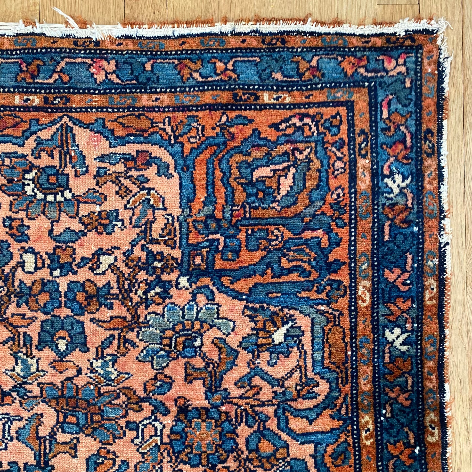 Persian Lilihan, 3' 4 x 6' 3 Salmon Vintage - Jessie's Oriental Rugs