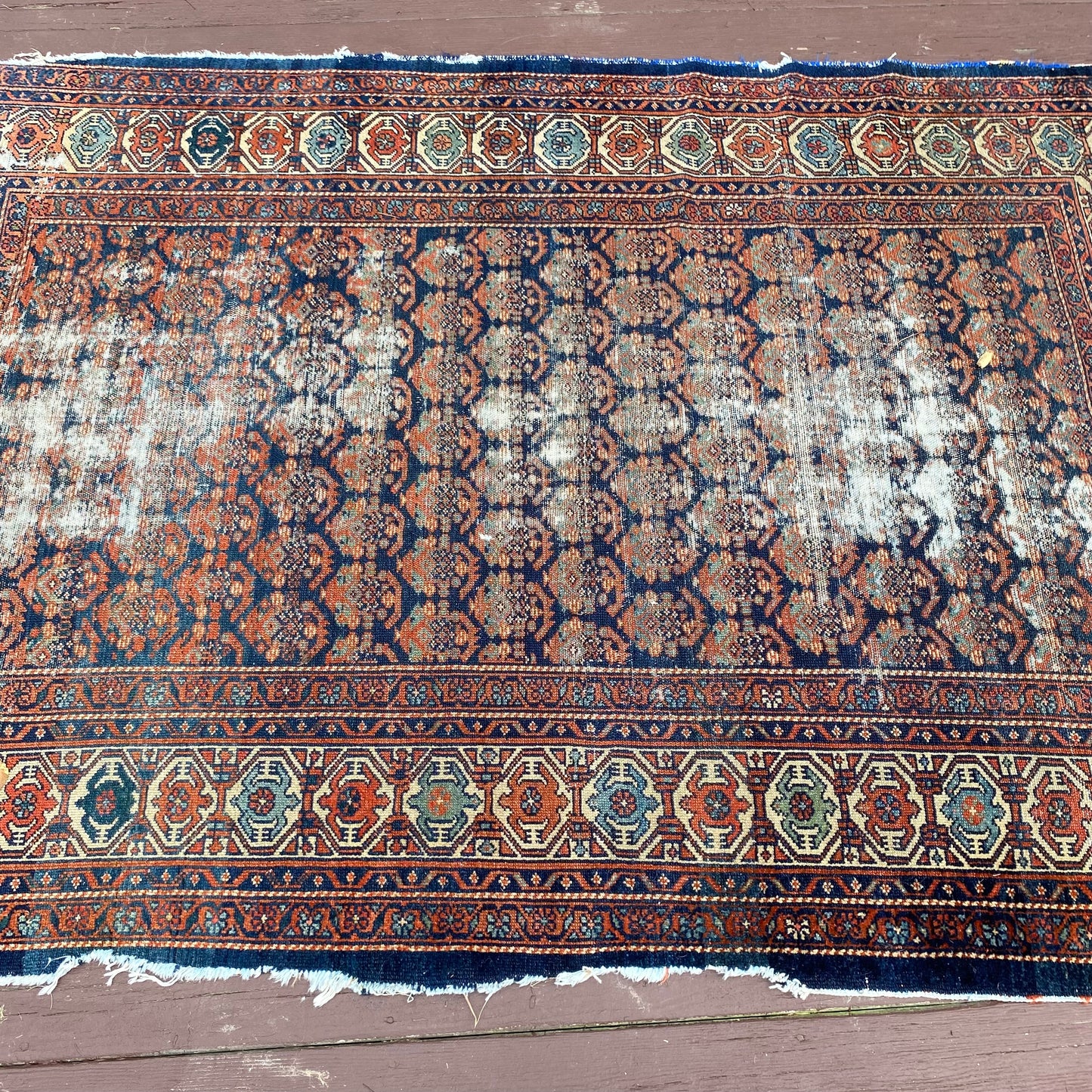 Vintage Rug, 4' 6 x 6' 4 Blue