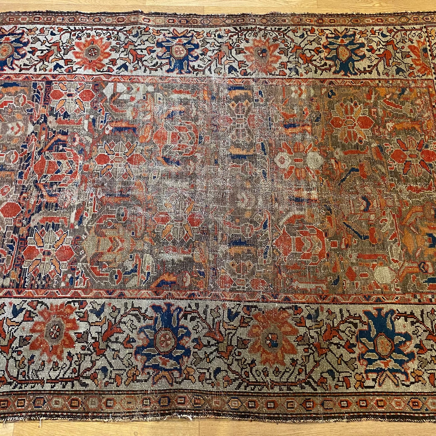 Vintage Rug, 4' 4 x 6' Brown