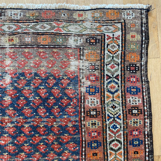 Vintage Rug, 3' 3 x 6' Blue