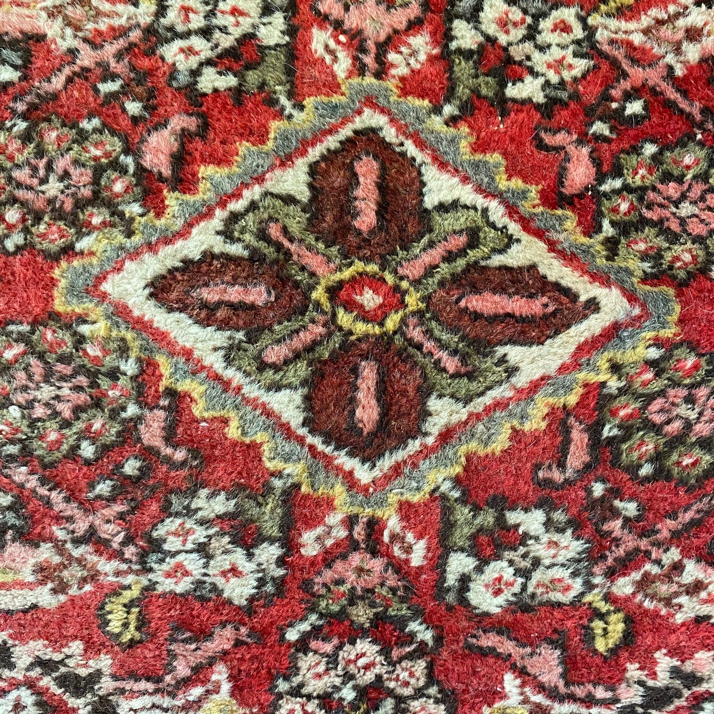 Vintage Rug, 2' x 2' 11 Red